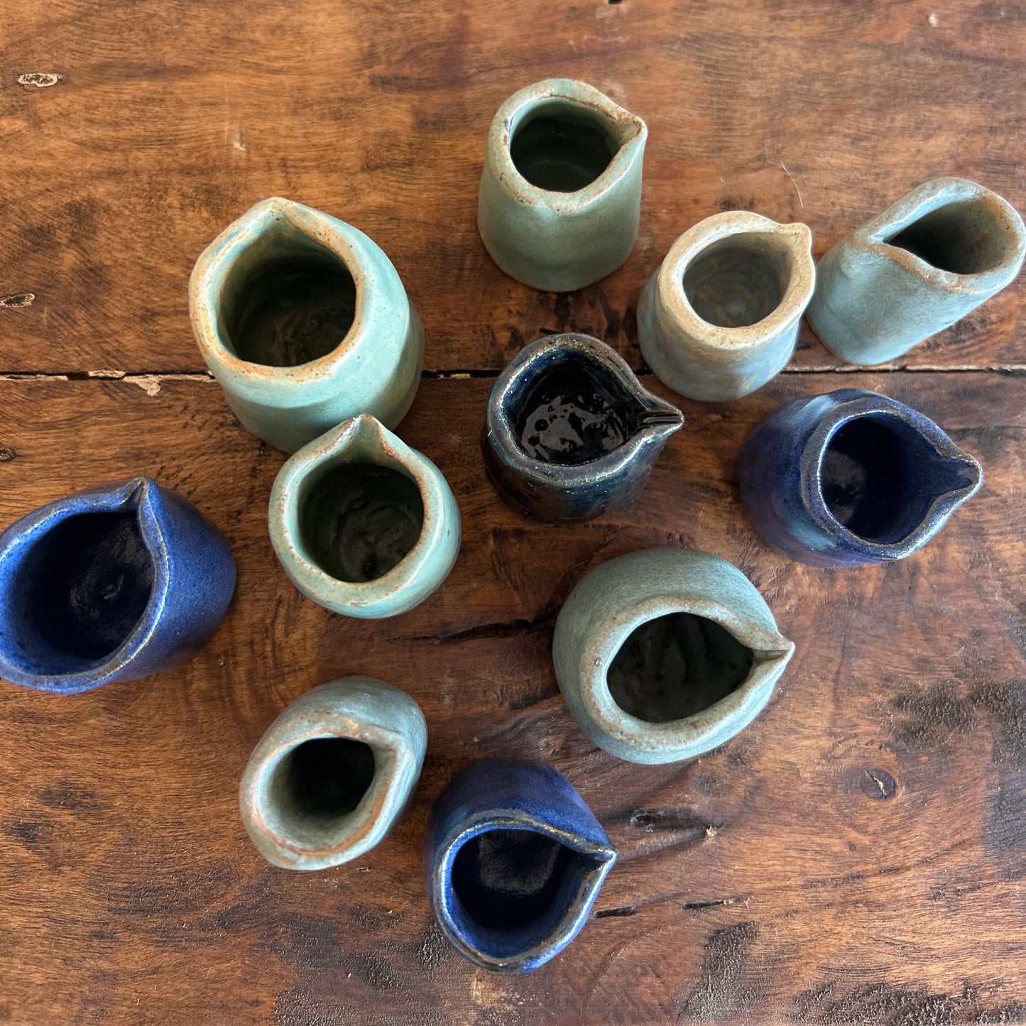 Mini Jarritos Aliño en tonos celeste