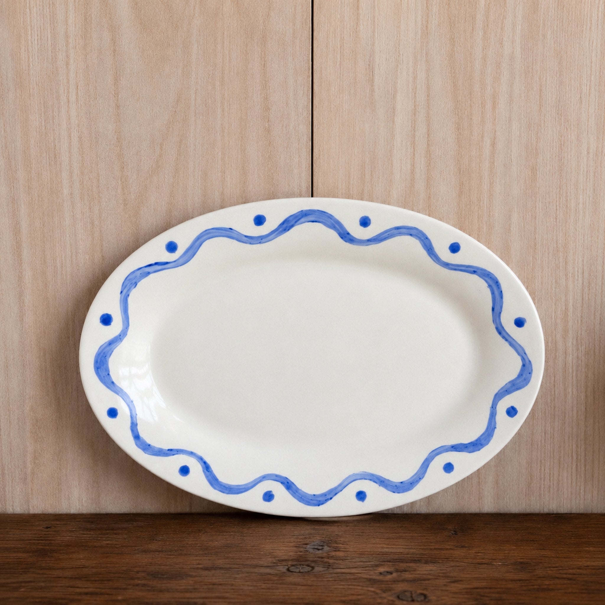 Plato Ovalado Pintado a Mano