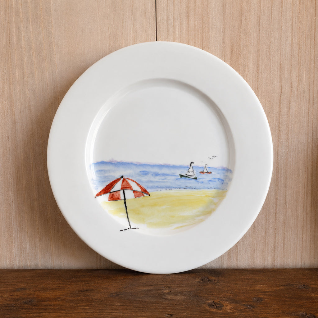 Plato Playa Pintado a Mano 27cm