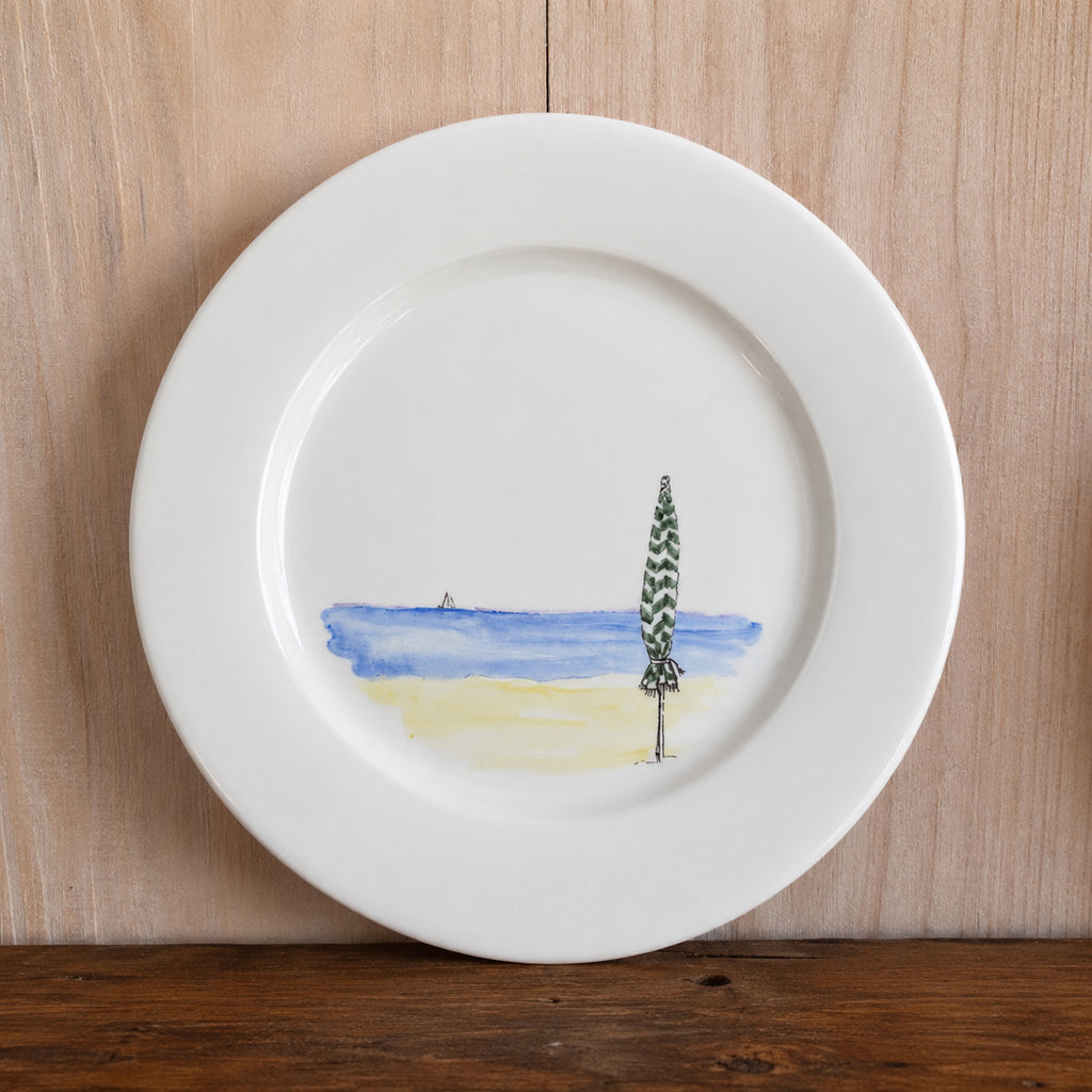 Plato Playa Pintado a Mano 27cm
