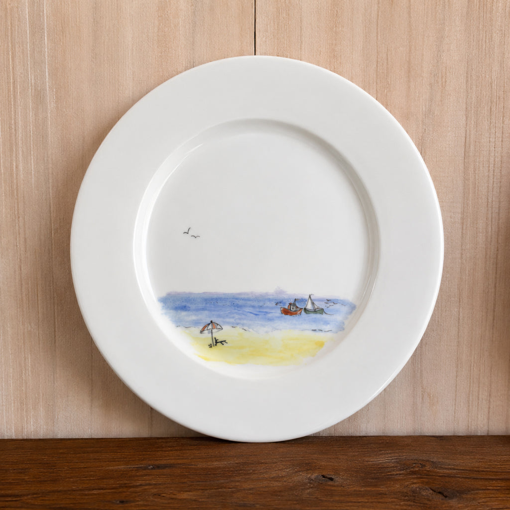 Plato Playa Pintado a Mano 27cm