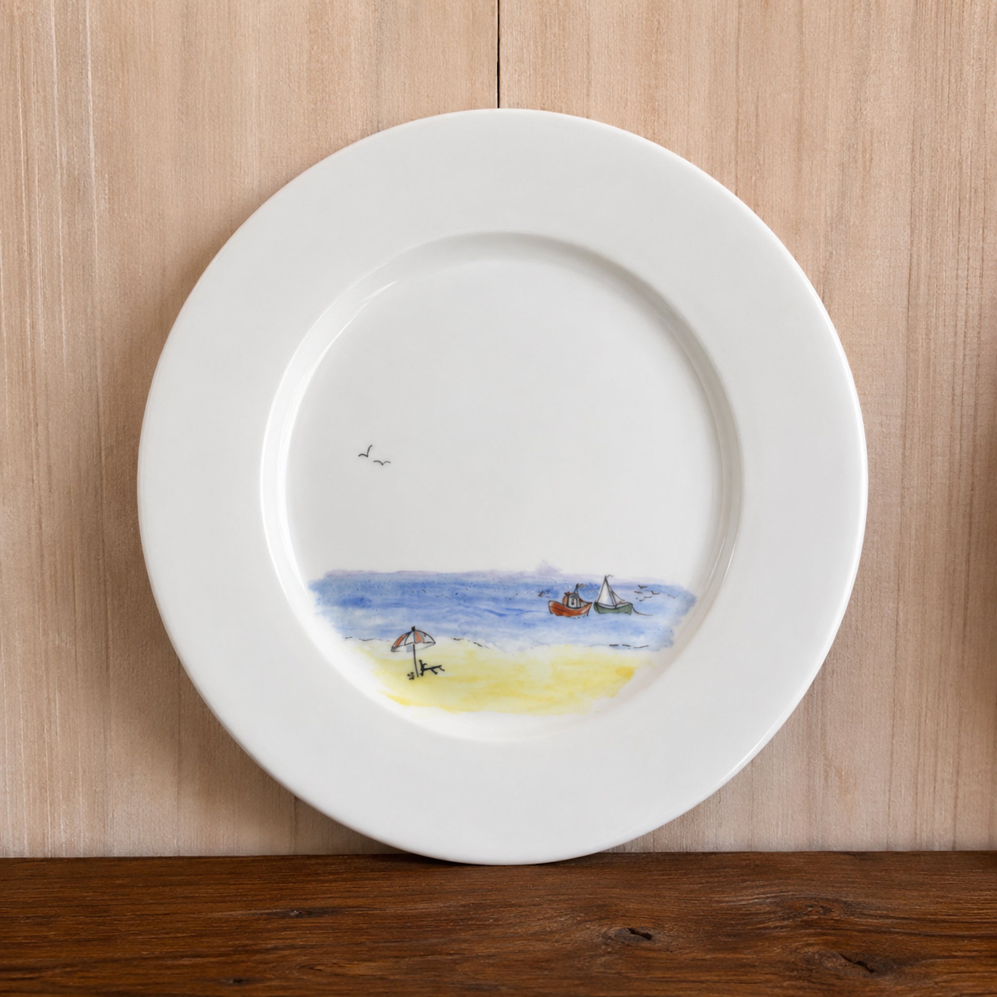 Plato Playa Pintado a Mano 27cm