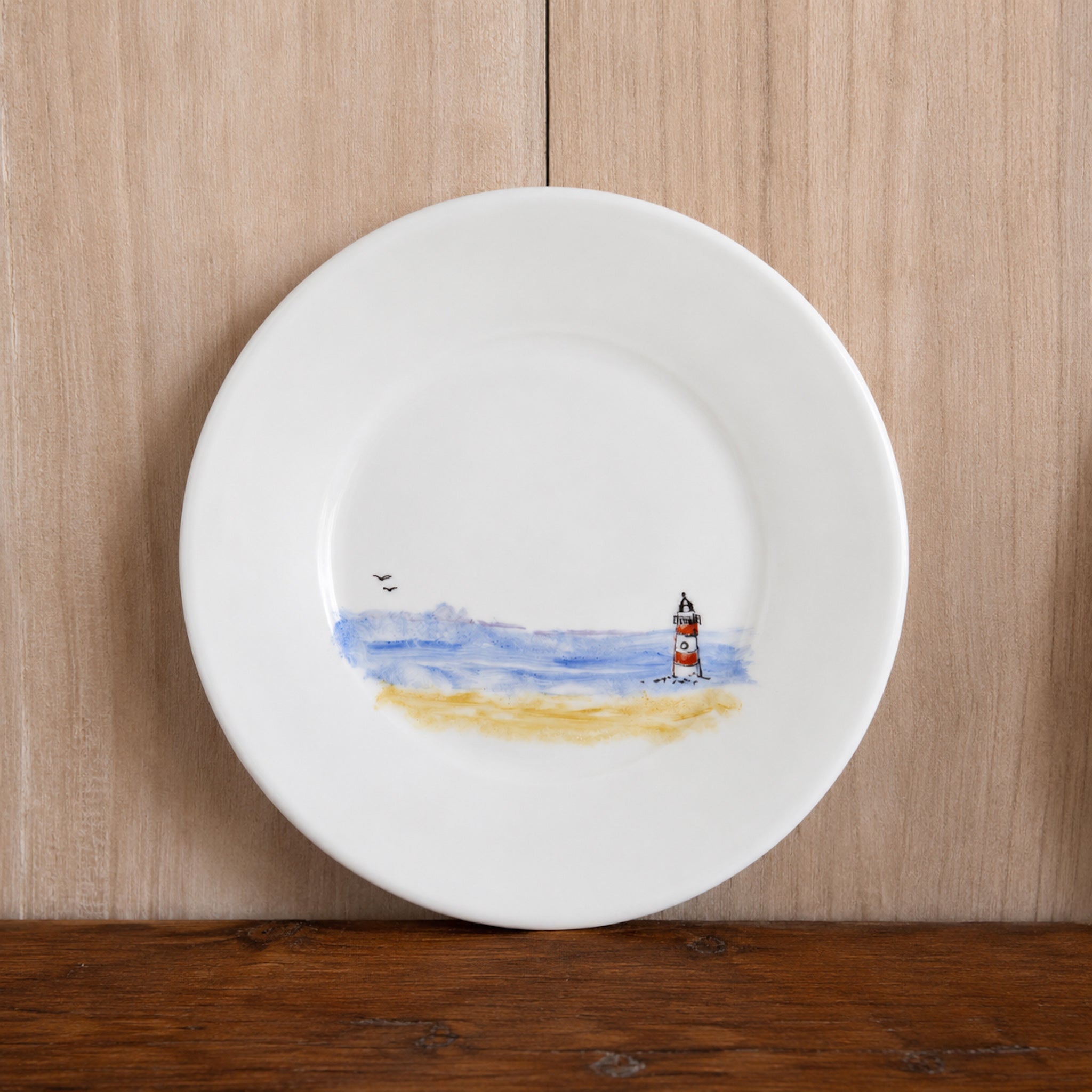 Plato Playa Pintado a Mano 20cm
