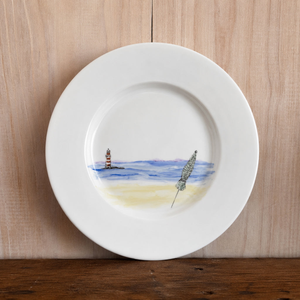 Plato Playa Pintado a Mano 27cm