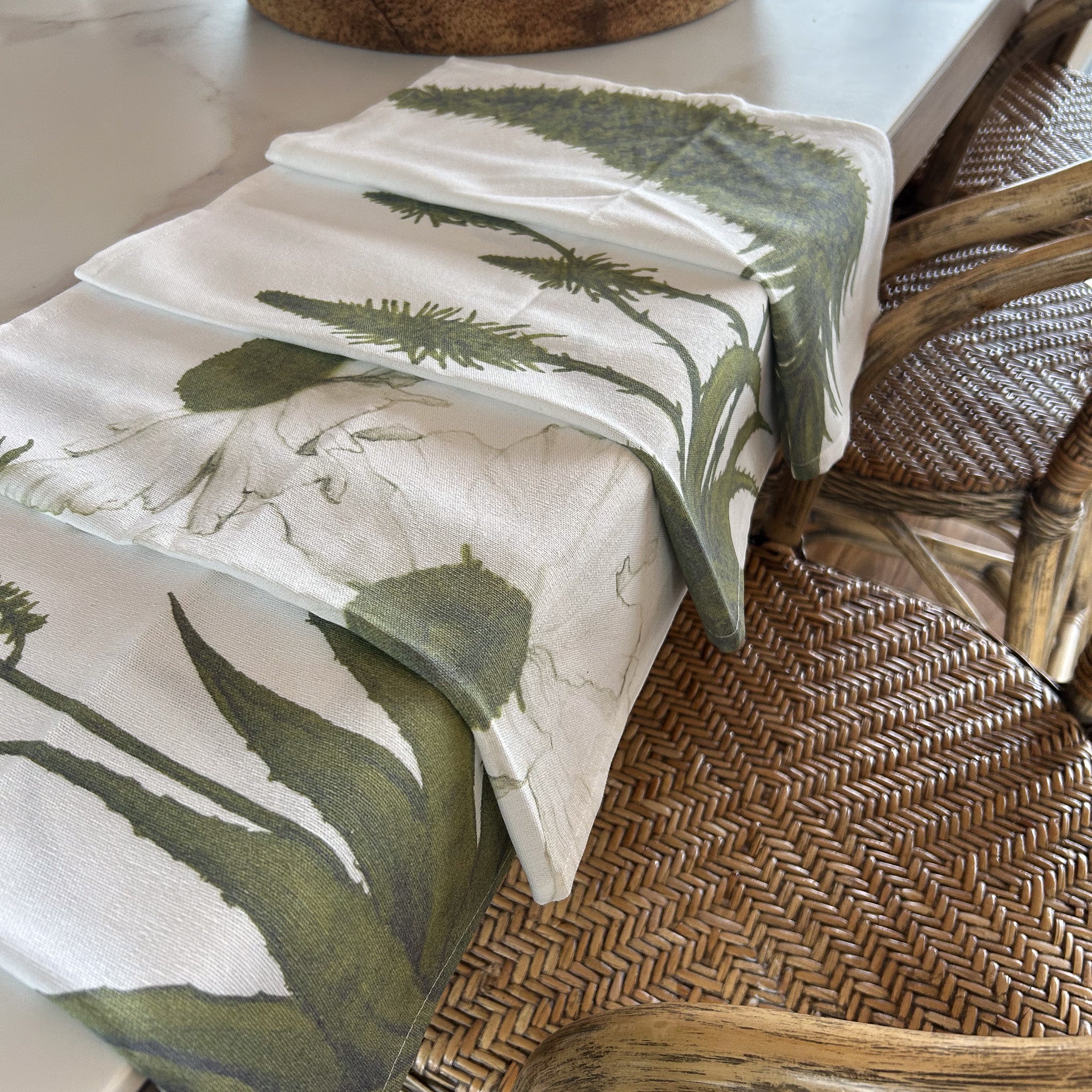 Set Servilletas Botanica Oliva