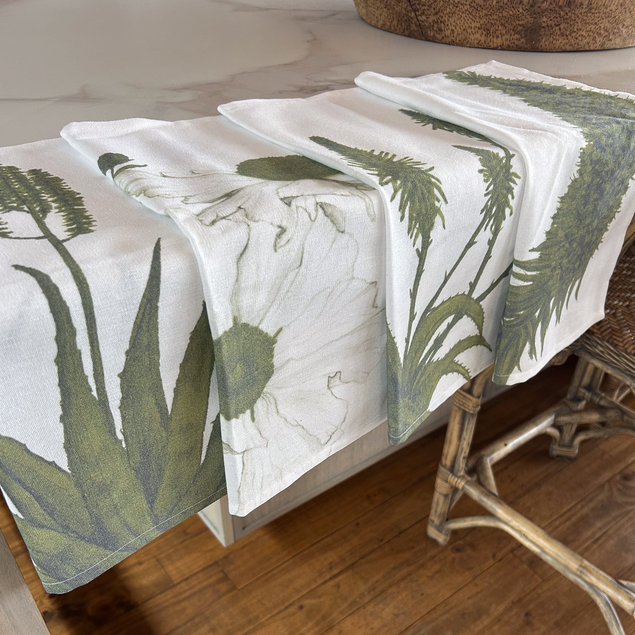 Set Servilletas Botanica Oliva
