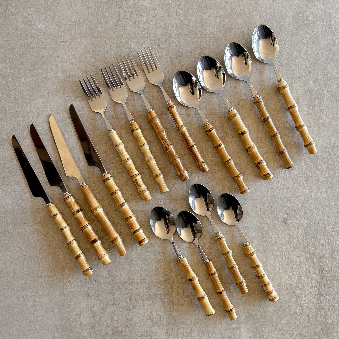 Cubiertos Bambú (16 piezas)