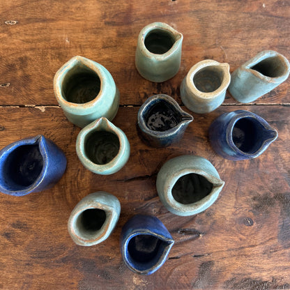 Mini Jarritos Aliño en tonos azul intenso