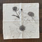 Set Servilletas Botanica Crudo Negro