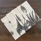 Set Servilletas Botanica Crudo Negro