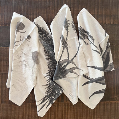 Pack Servilletas Botanica Crudo Negro