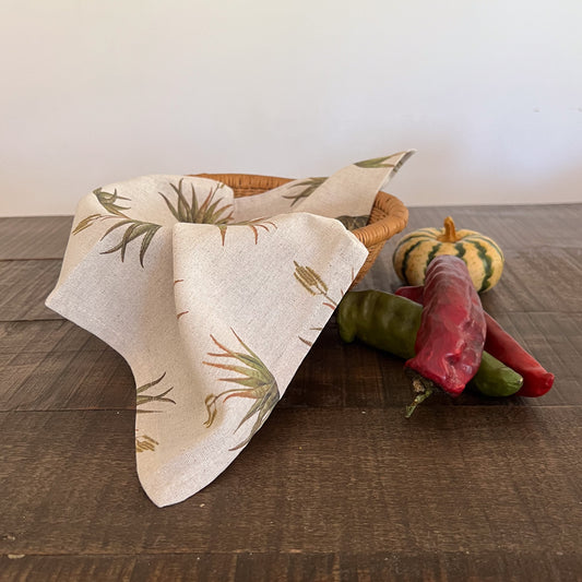 Servilleta Botanica Crudo Pattern Aloe Amarillo