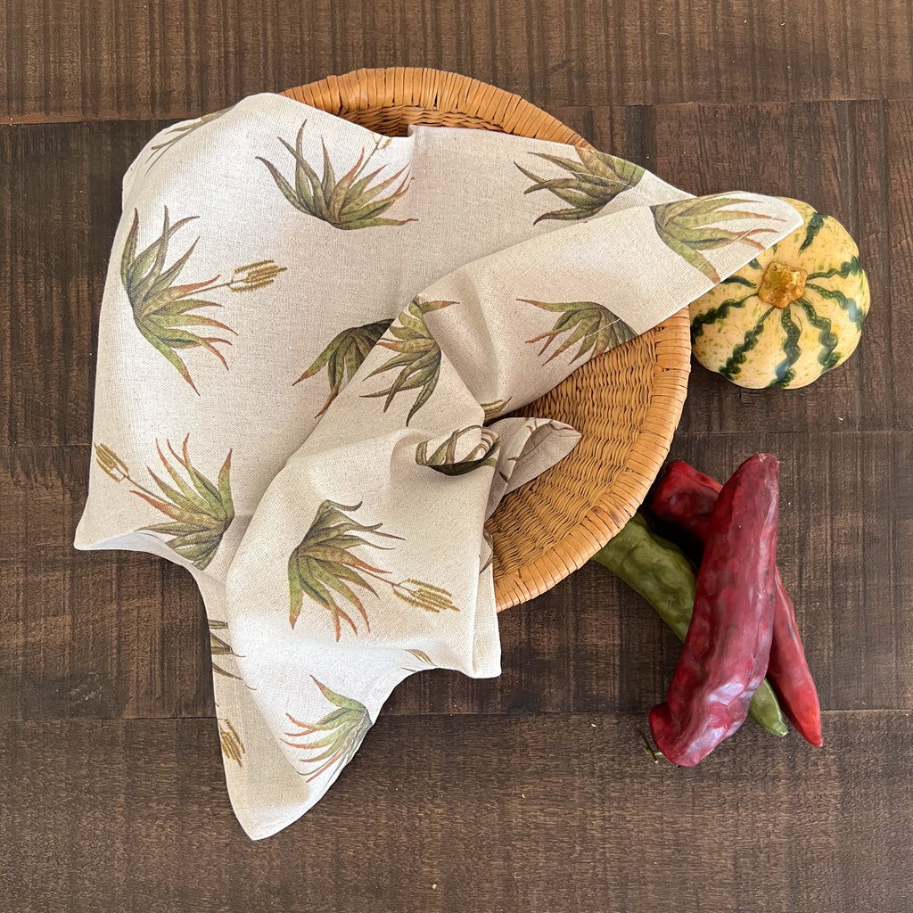 Servilleta Botanica Crudo Pattern Aloe Amarillo