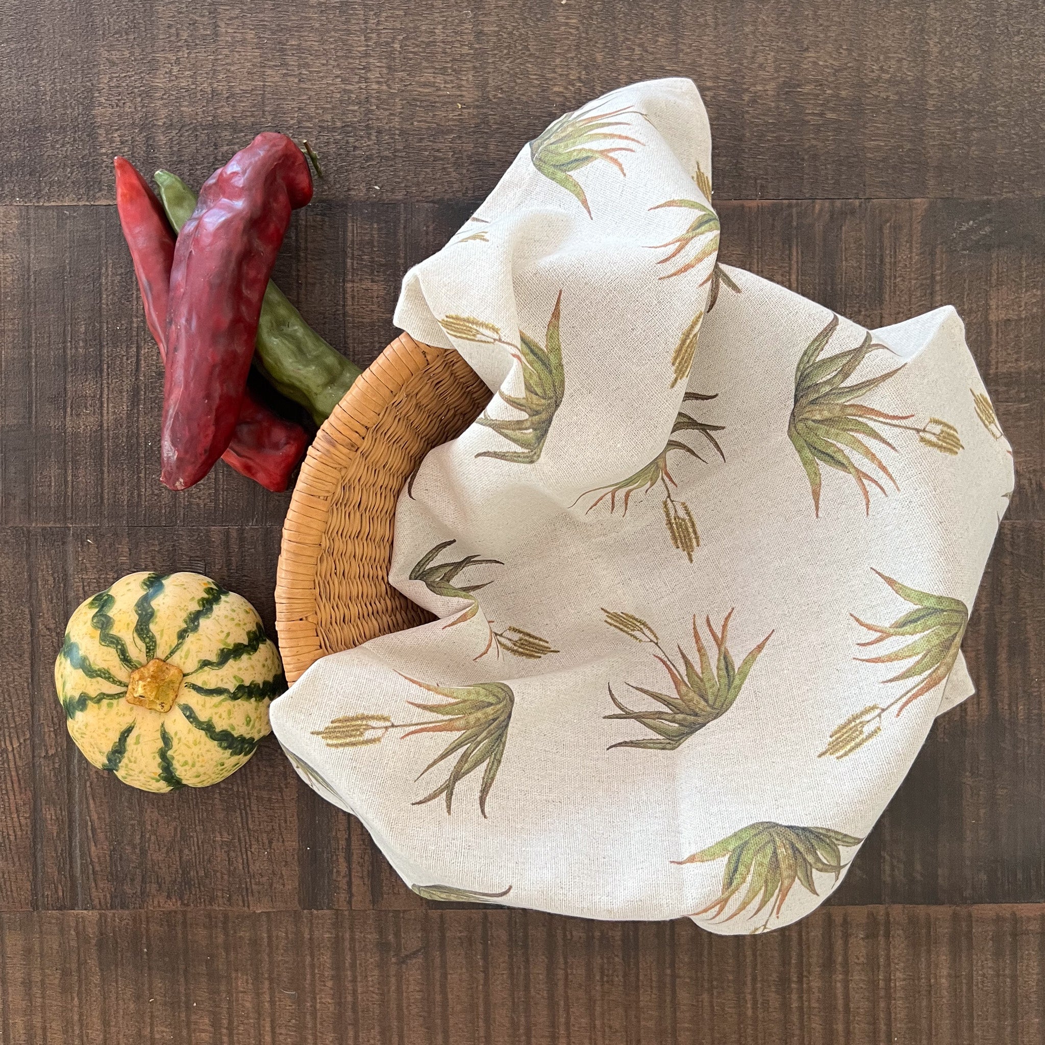 Servilleta Botanica Crudo Pattern Aloe Amarillo