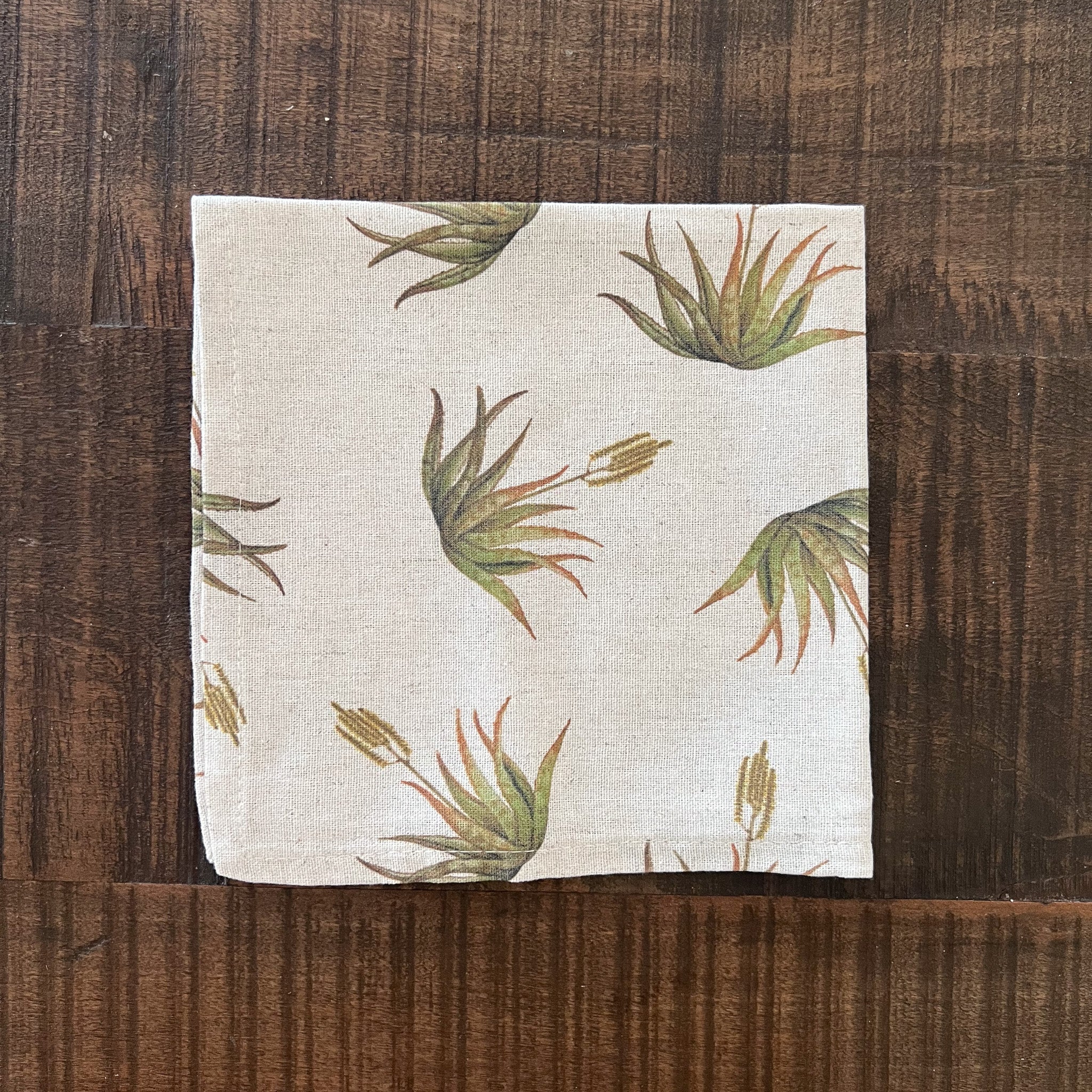 Servilleta Botanica Crudo Pattern Aloe Amarillo