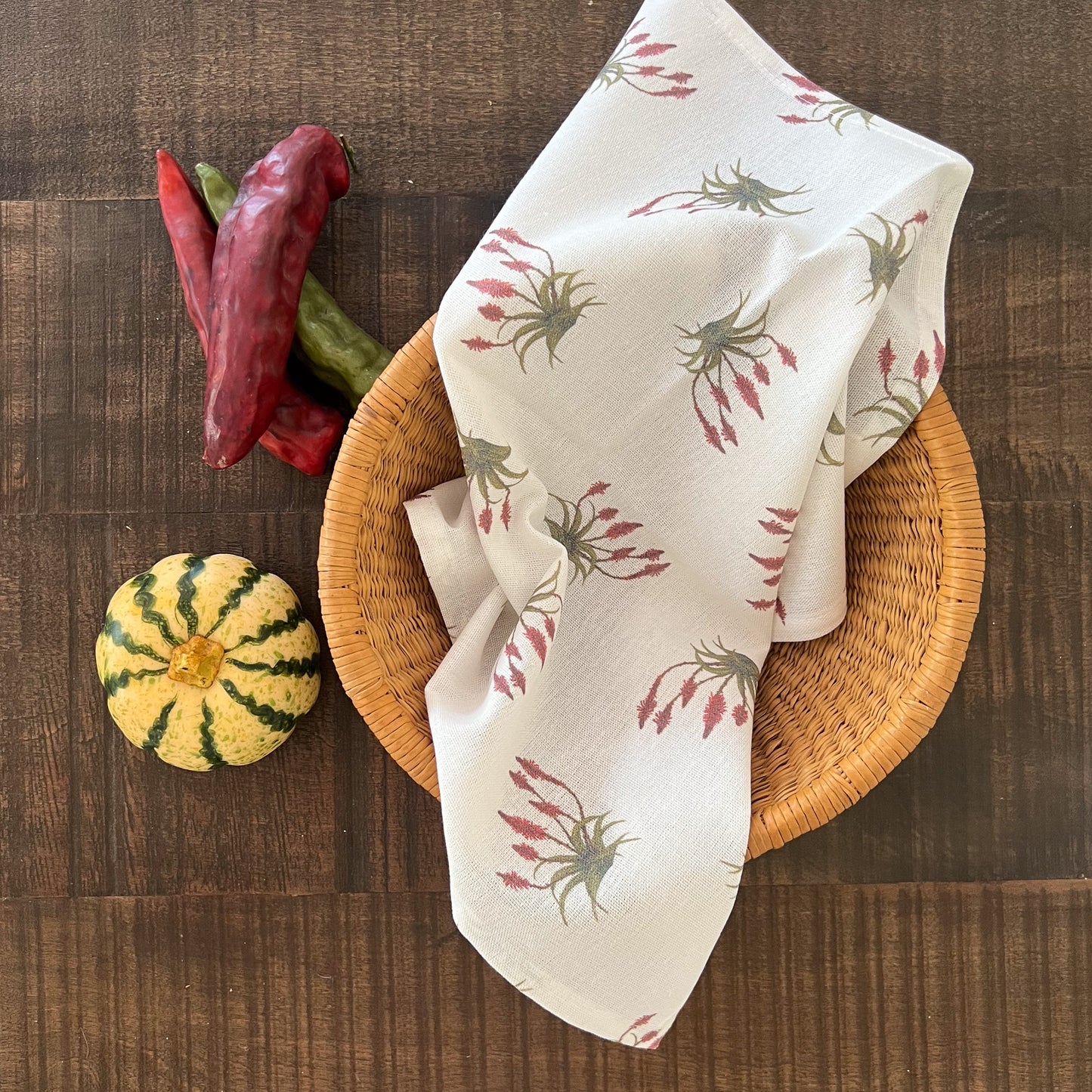 Servilleta Botanica Pattern Aloe Rojo