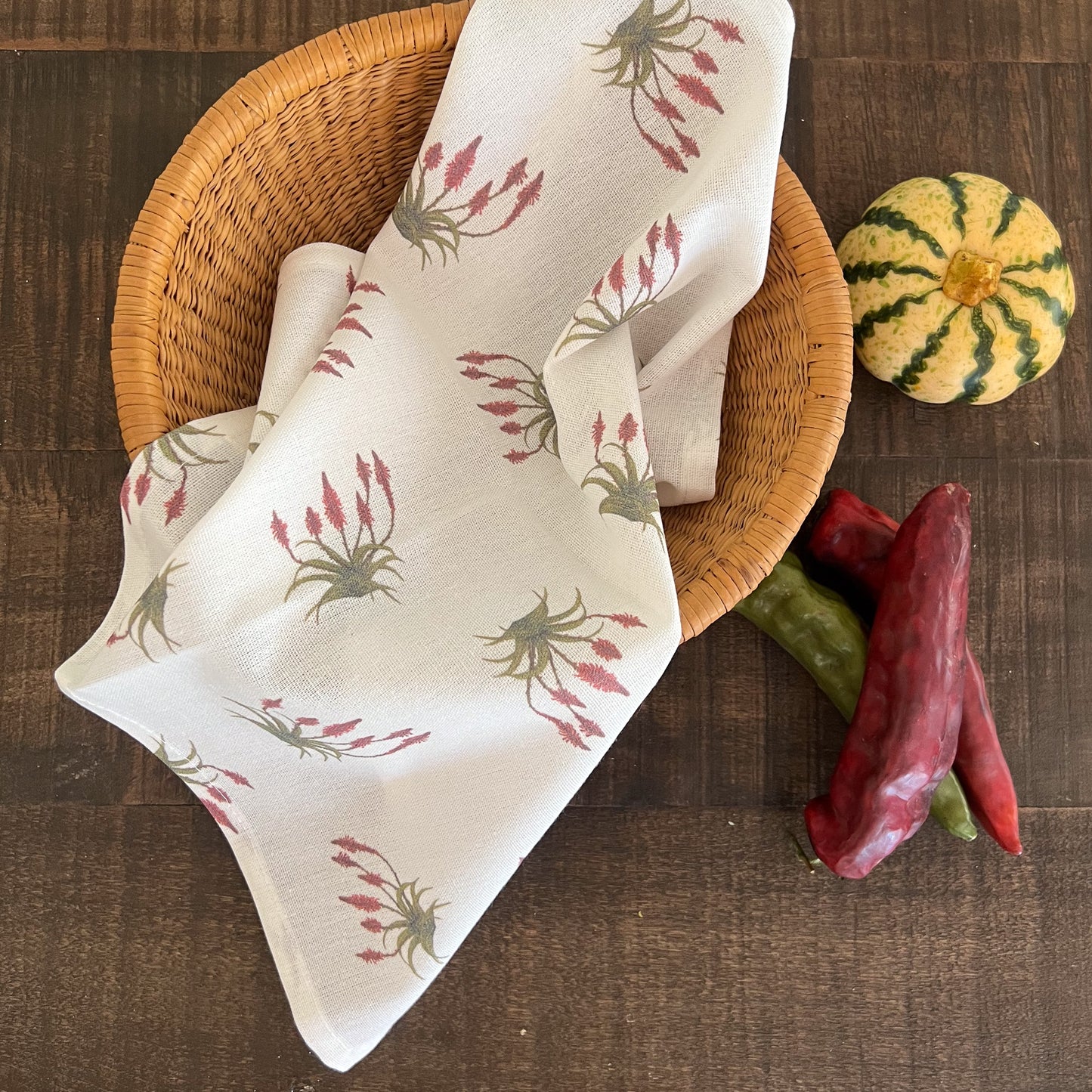 Servilleta Botanica Pattern Aloe Rojo