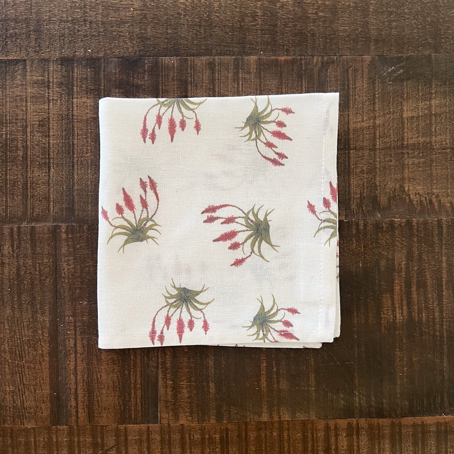 Servilleta Botanica Pattern Aloe Rojo