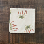 Servilleta Botanica Crudo Pattern Aloe Rojo