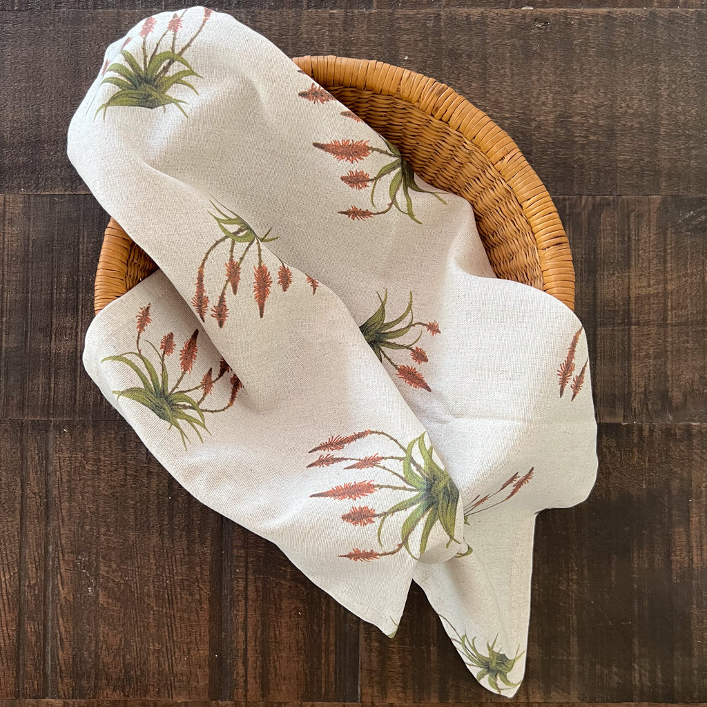 Servilleta Botanica Crudo Pattern Aloe Rojo